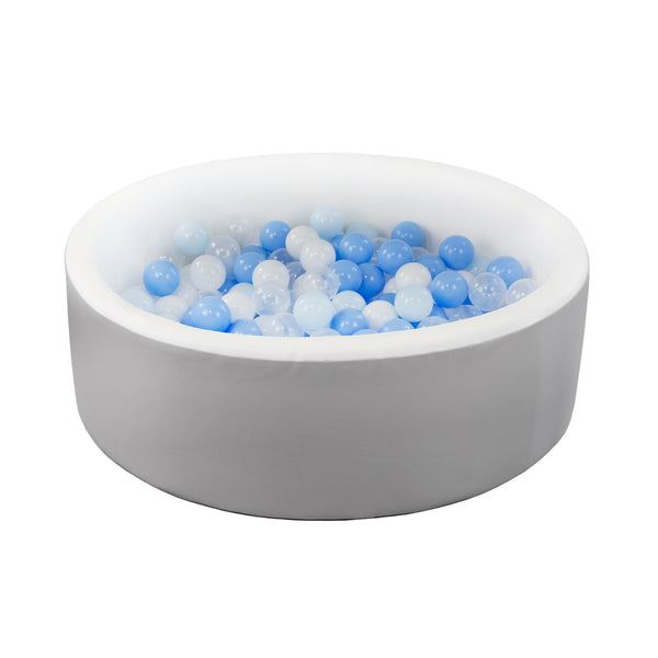 Soft Play Round Ball Pit, Grey & White (Choose your own ball colours)
