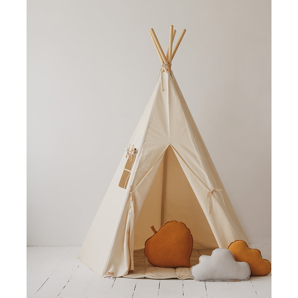 Classic Teepee Tent, Beige The Cosy Nursery