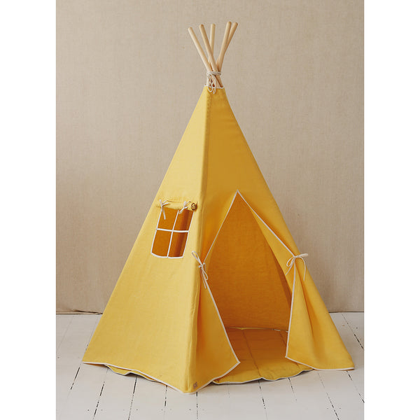 Linen Teepee Tent, Yellow