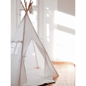 Linen Teepee Tent, White