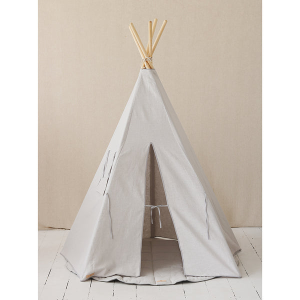 Linen Teepee Tent, Dove Grey