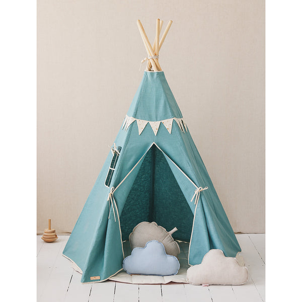 Garland Teepee Tent, Teal & Gold Star