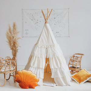 Layered Luxury Teepee Tent, Lace
