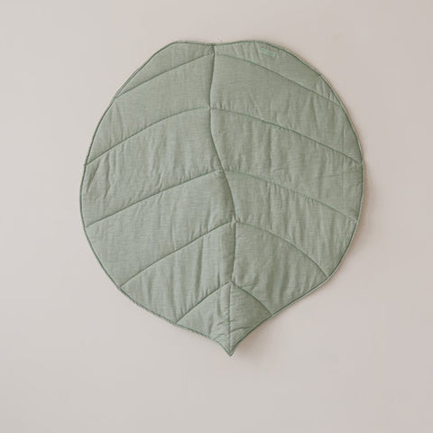 Leaf Play Mat, Mint Green Linen