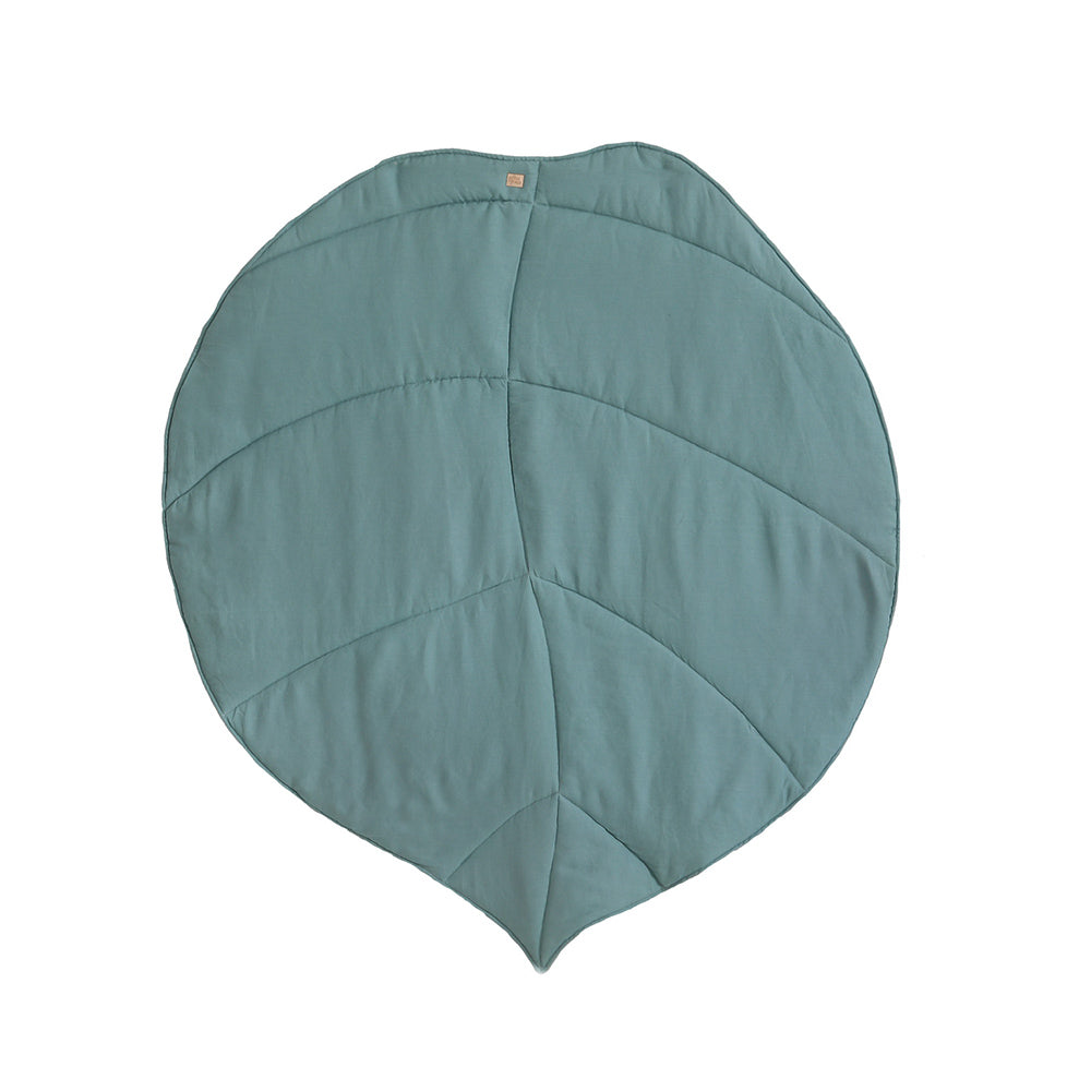 Leaf Play Mat, Green Linen The Cosy Nursery