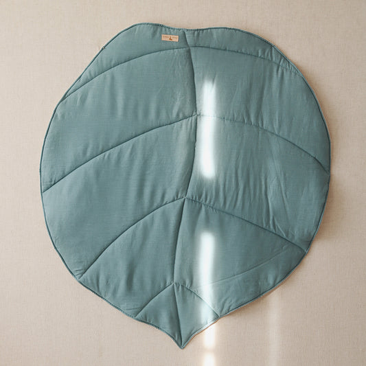 Leaf Play Mat, Green Linen
