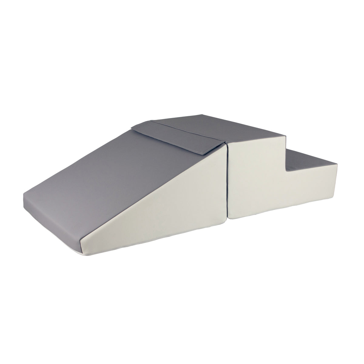 MINI Slide and Step Soft Play Set, Grey & White The Cosy Nursery