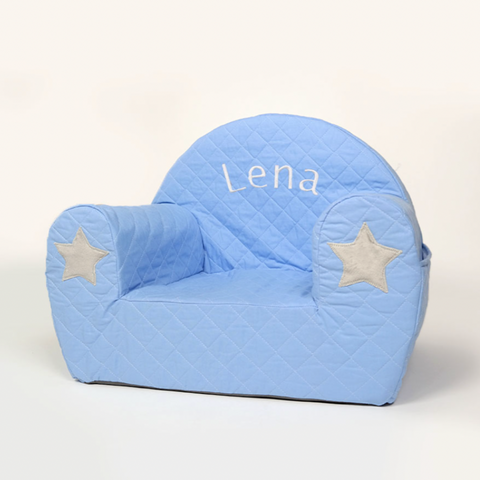 Quilted Toddler Armchair, Blue Star - Personalise