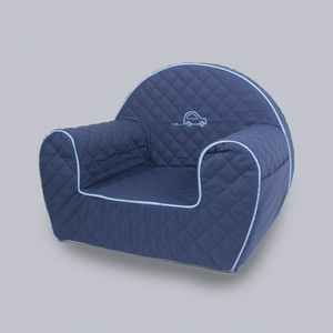 Quilted Toddler Armchair, Blue Car