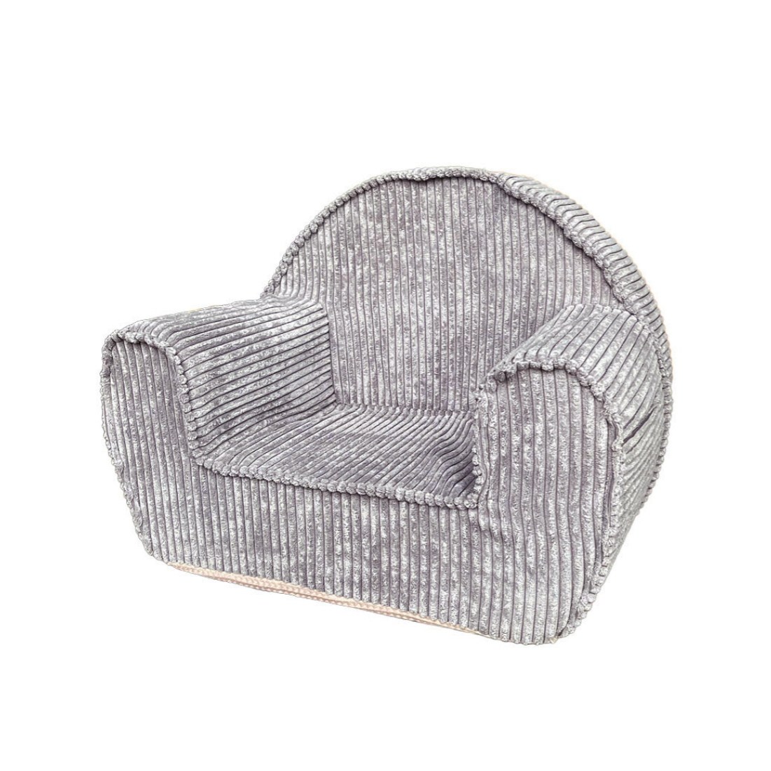 Chunky Corduroy Toddler Armchair, Grey
