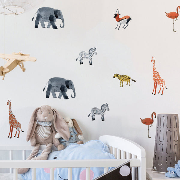 Safari Animal Wall Stickers The Cosy Nursery