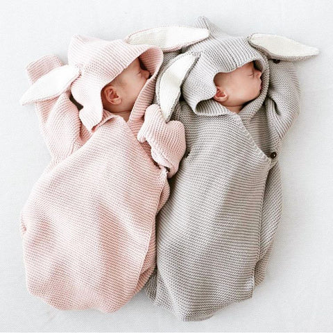 Knitted Baby Rabbit Blanket