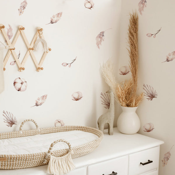 Cotton Floral Wall Stickers