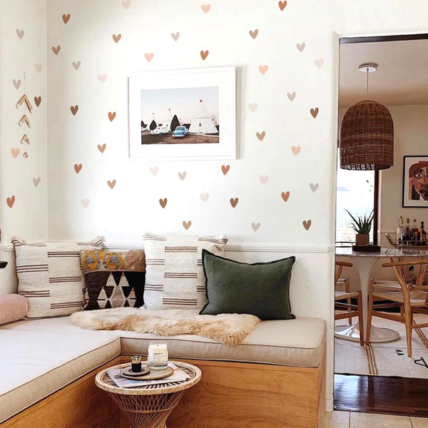 Soft Hearts Wall Stickers