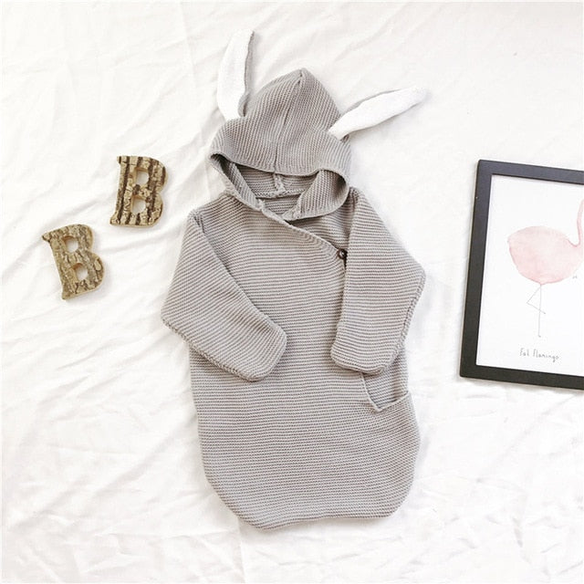 Knitted Baby Rabbit Blanket