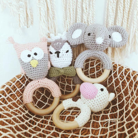 Handmade Crochet Animal Teether